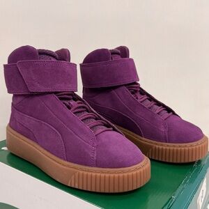NWT Puma Platform Mid OW Wn’s Purple Suede High-Tops  Size: 5.5